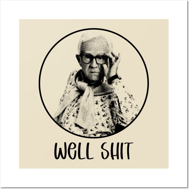 Men Well Shit Pencil Drawing Wall Art by BradleyLeeFashion